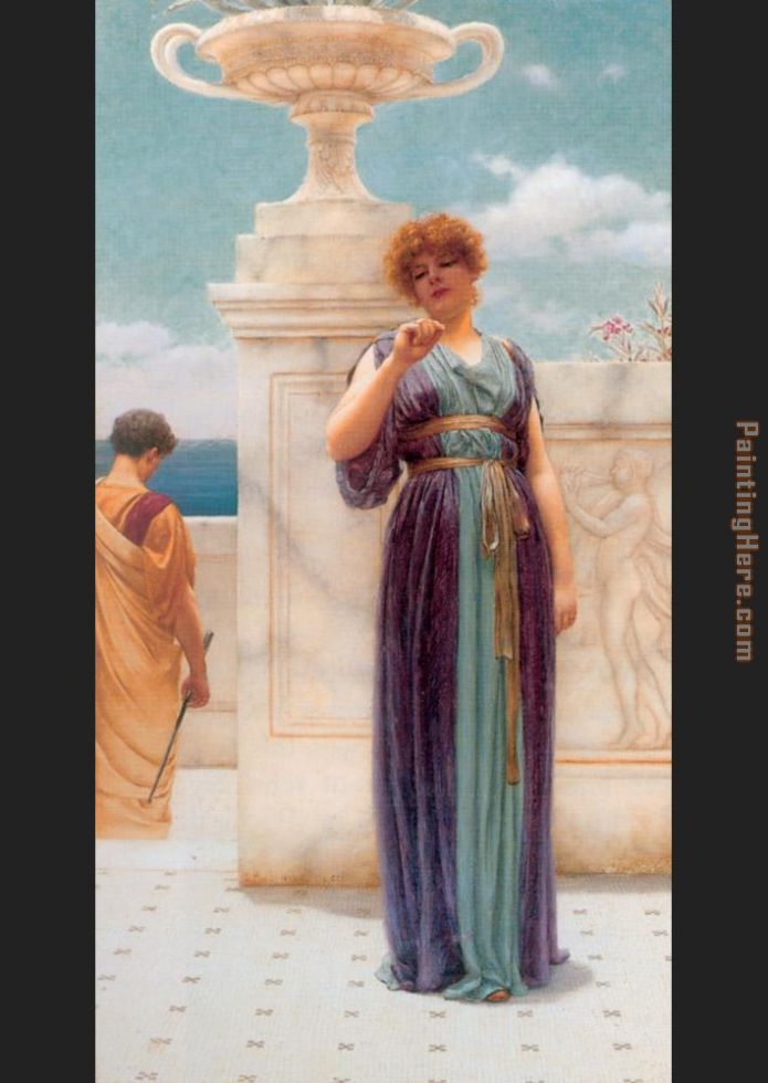 The Engagement Ring painting - John William Godward The Engagement Ring art painting